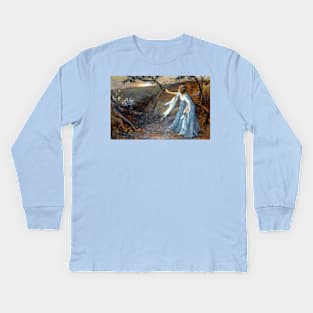 Titania Welcoming Her Fairy Brethren - Henry Meynell Rheam Kids Long Sleeve T-Shirt